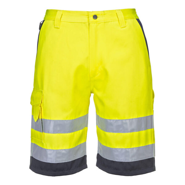 L043 - Lightweight Hi-Vis Shorts  Yellow/Black