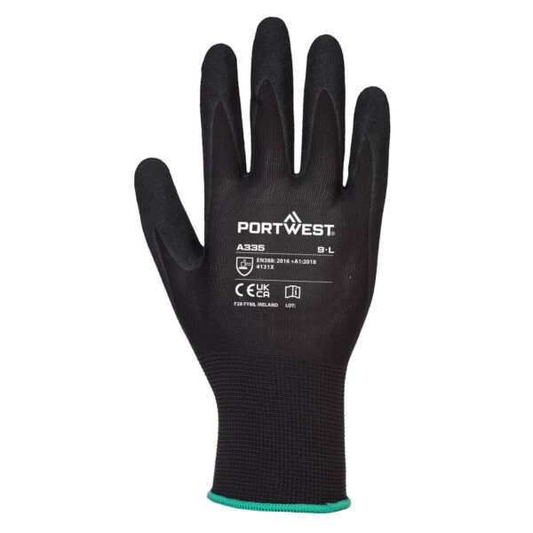 A335 - Grip 15 Nitrile Sandy Glove  Black