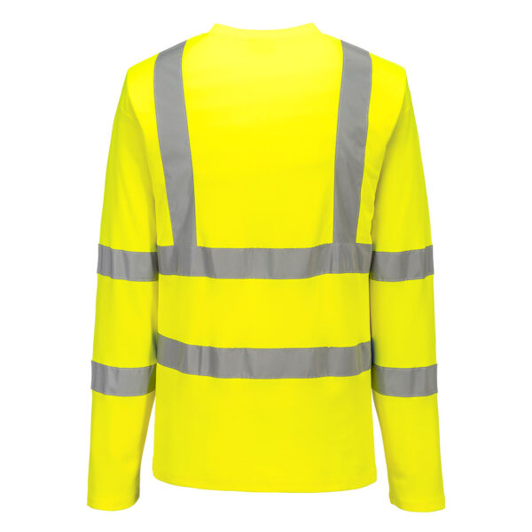 S278 - Hi-Vis Cotton Comfort T-Shirt L/S Yellow - Image 2