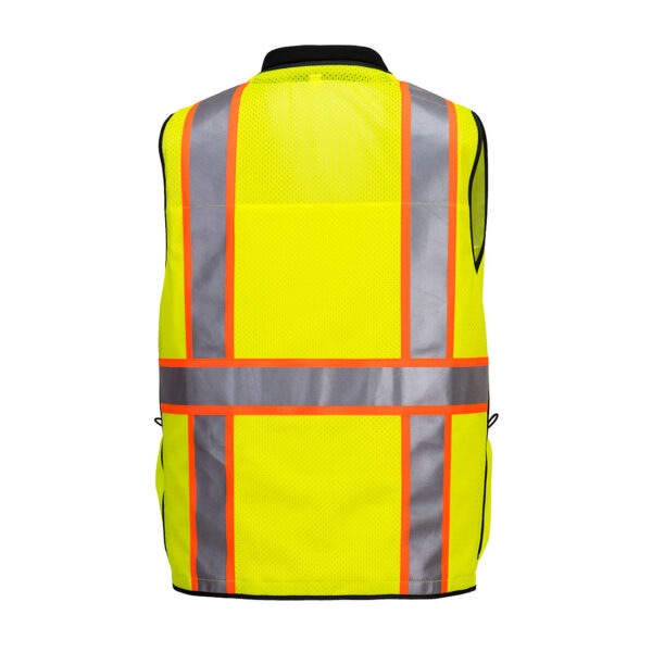 US376 - Hi-Vis Expert Pro Surveyor Vest Yellow/Black - Image 3