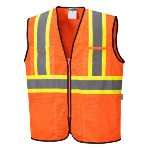US381 - Frisco Hi-Vis Mesh Executive Vest Orange
