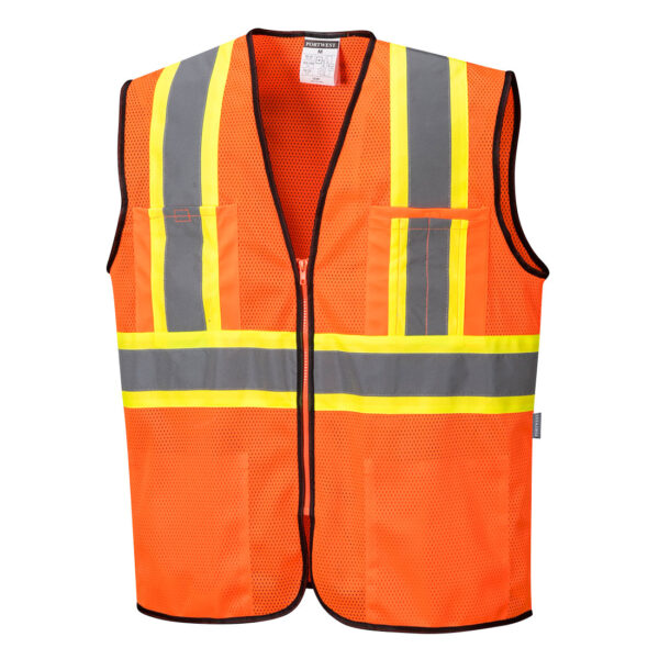 US381 - Frisco Hi-Vis Mesh Executive Vest Orange