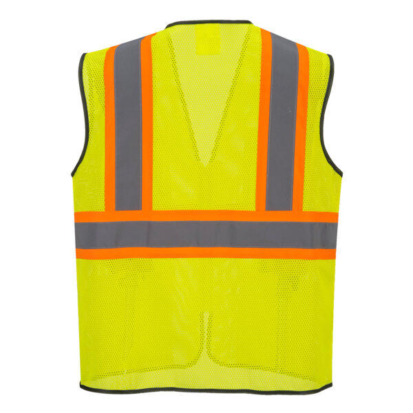 US381 - Frisco Hi-Vis Mesh Executive Vest Yellow - Image 3