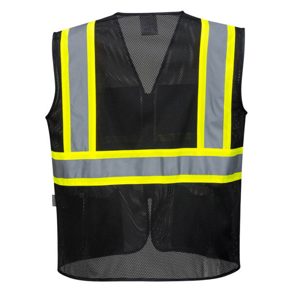 US391 - Iona Plus Enhanced Mesh Zipped Vest  Bottle Black - Image 3