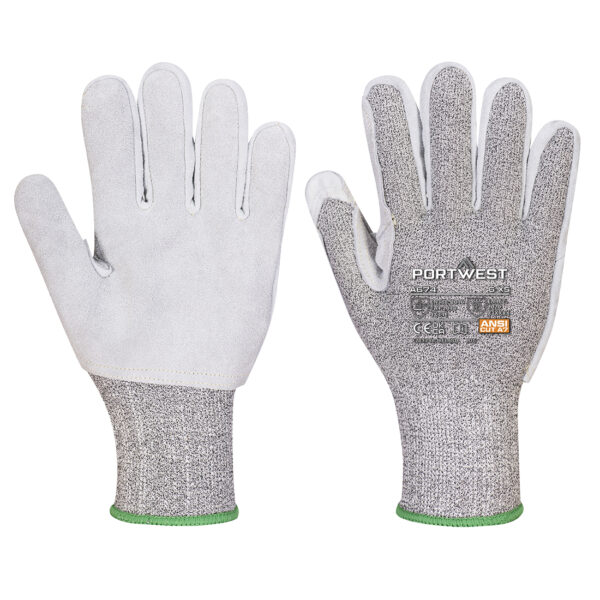 A674 - CS Cut F13 Leather Glove A7 Black - Image 3