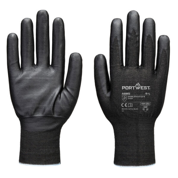 A680 - Cut F21 Nitrile Tungsten A9 Glove Black - Image 2