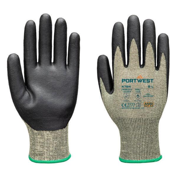 A784 - Arc Grip 18C Level 1 Glove Green/Black - Image 2