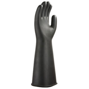 A802 - Heavyweight Latex Rubber Gauntlet Black