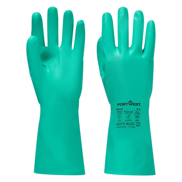 A812 - Nitrosafe Plus Chemical Gauntlet Green - Image 2