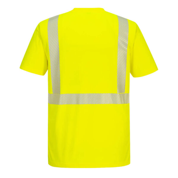 S194 - Hi-Vis Segmented Tape T-Shirt S/S Yellow - Image 2