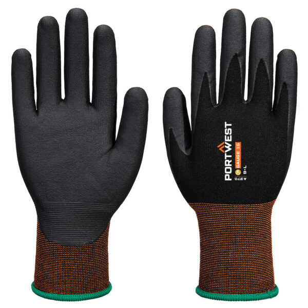 A370 - GP Grip 15 Nitrile Micro foam Glove Black - Image 2
