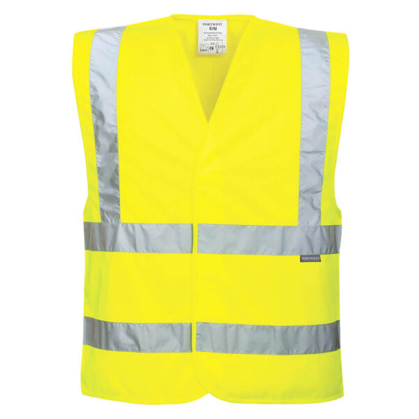 EC76 - Eco Hi-Vis Band and Brace Vest (10 Pack) Yellow