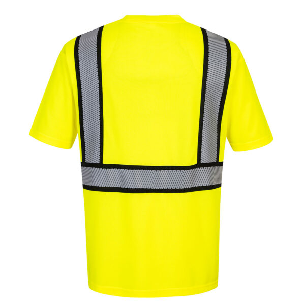 S395 - Detroit Hi-Vis Contrast Tape T-Shirt S/S Yellow/Black - Image 2