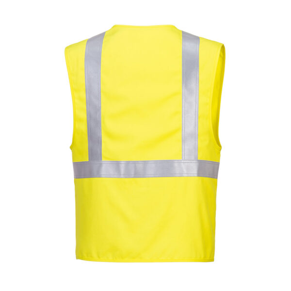UFR23 - Bizflame 88/12 Hi-Vis FR Woven Vest Yellow - Image 2