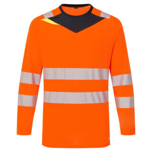 DX416 - DX4 Hi-Vis T-Shirt L/S Orange/Black