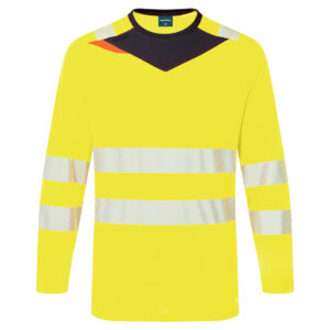 DX416 - DX4 Hi-Vis T-Shirt L/S Yellow/Black