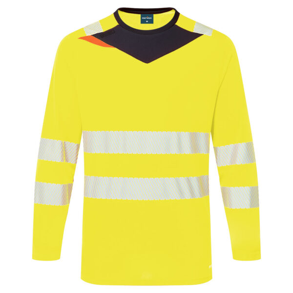 DX416 - DX4 Hi-Vis T-Shirt L/S Yellow/Black