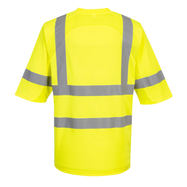 S397 - Hi-Vis Mesh Insert Class 3 T-Shirt S/S Yellow - Image 2