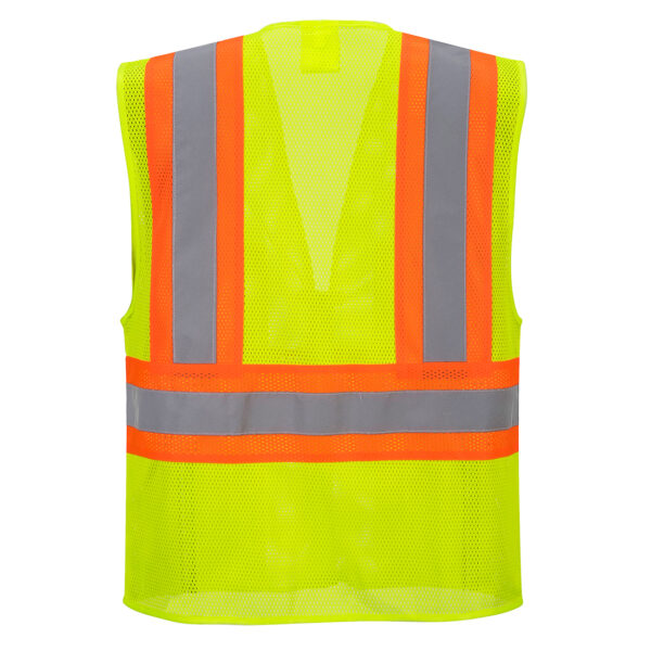 US371 - Tulsa Hi-Vis Mesh Executive Vest Yellow - Image 2