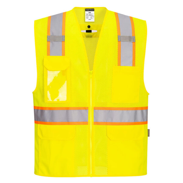 US394 - Hi-Vis Contrast Fall Protection Vest Yellow