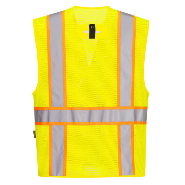 US394 - Hi-Vis Contrast Fall Protection Vest Yellow - Image 2