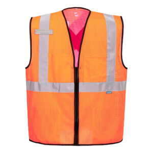 US396 - Tampa Hi-Vis Mesh X-Back Vest Orange