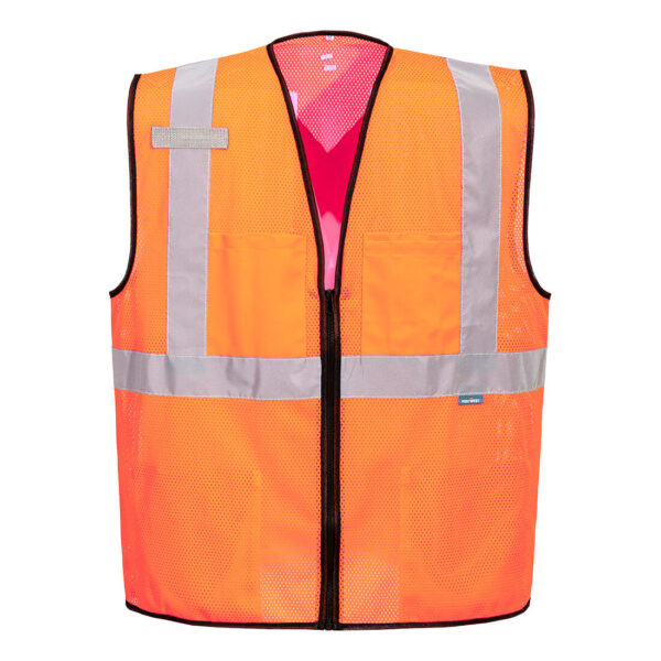 US396 - Tampa Hi-Vis Mesh X-Back Vest Orange