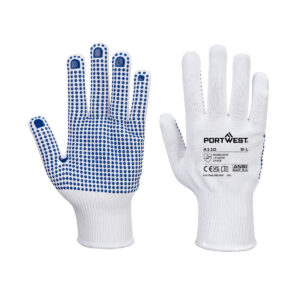 A110 - Polka Dot Glove White/Blue