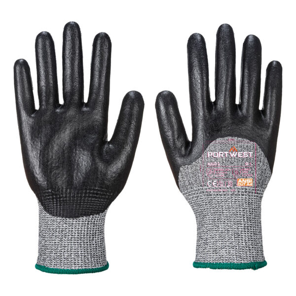 A621 - Cut D13 3/4 Nitrile Foam Glove A4 Black - Image 2