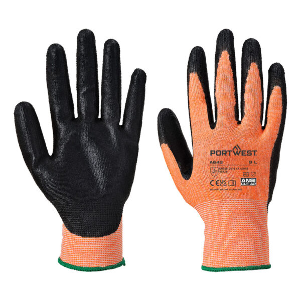 A643 - Cut B13 Nitrile Amber Glove A2 Amber - Image 2