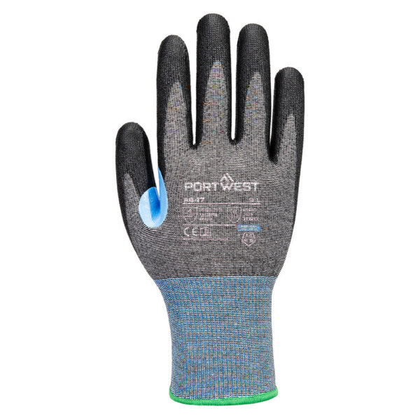 A647 - CS Cut D15 PU Glove A4 Gray/Black
