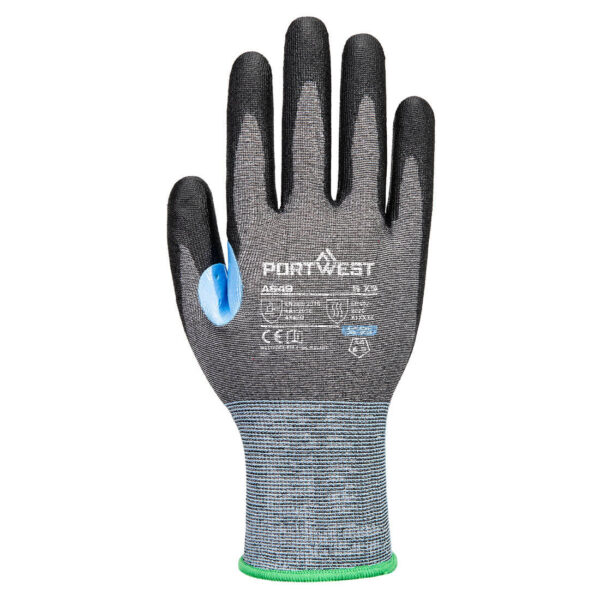 A649 - CS Cut D21 PU Glove A4 Gray/Black