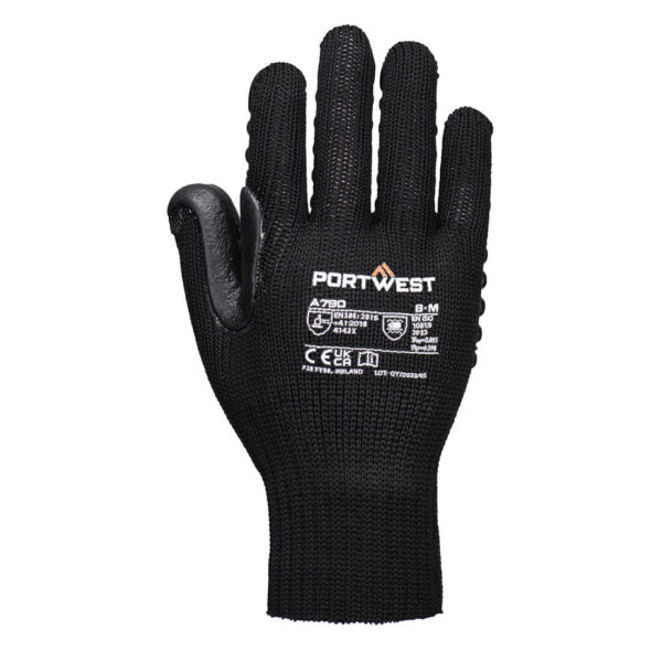 A790 - Anti-Vibration 10 Rubber Chloroprene Glove Black - Image 2