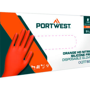 A930 - Portwest Orange HD Disposable Gloves Orange