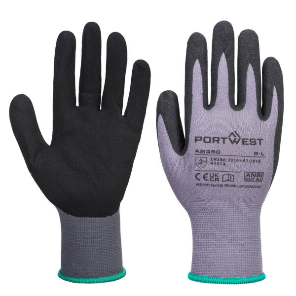 AB350 - Grip 15 Nitrile Sandy Essential Multipack (Pk12) Gray/Black - Image 2