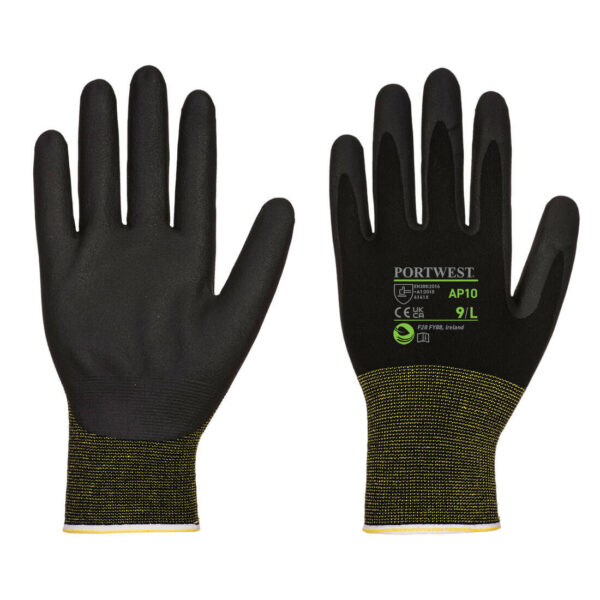 AP10 - Grip 15 Foam Nitrile Bamboo Glove (Pk12) Black - Image 2