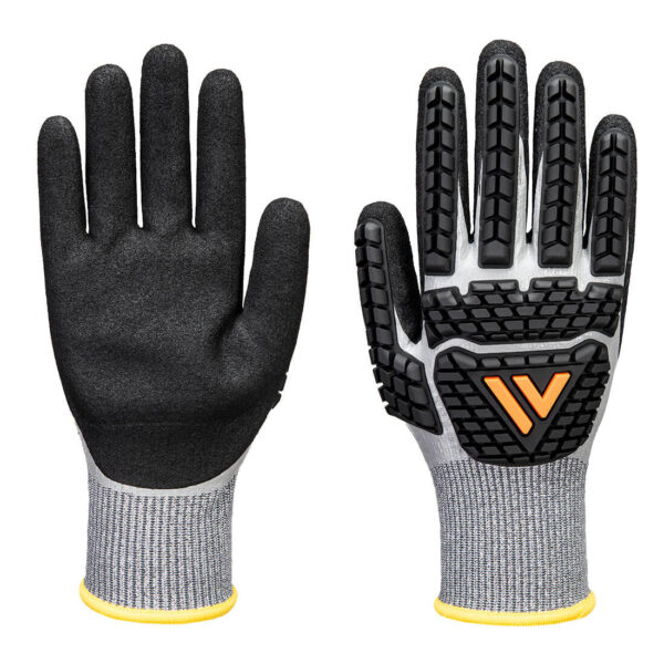 AP54 - Impact F13 Nitrile Foam TPR Waterproof Glove A6 Gray/Black - Image 3