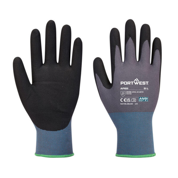 AP65 - Grip 15 Nitrile Foam Texpel Glove Black/Gray
