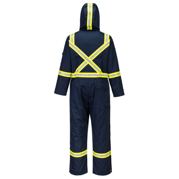 FR514 - Bizflame Work Insulated FR Coverall Navy - Image 3