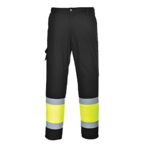 L049 - Lightweight Hi-Vis Two Tone Combat Pants Yellow/Black (Copy)