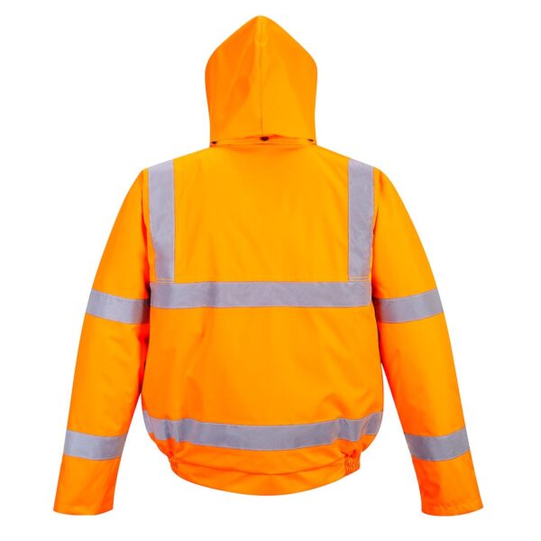 URT32 - Hi-Vis Winter Bomber Jacket Orange - Image 3