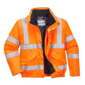 URT32 - Hi-Vis Winter Bomber Jacket Orange