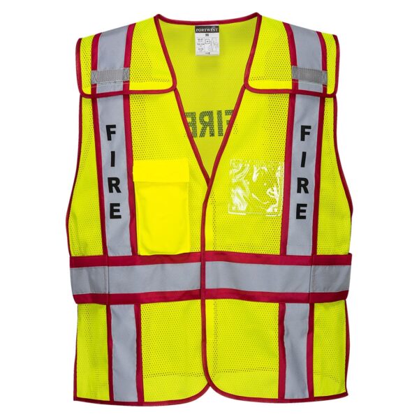 US387 - Hi-Vis Public Safety Vest Yellow/Red