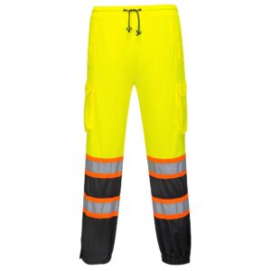 US388 - Hi-Vis Mesh Contrast Overpants Yellow/Black