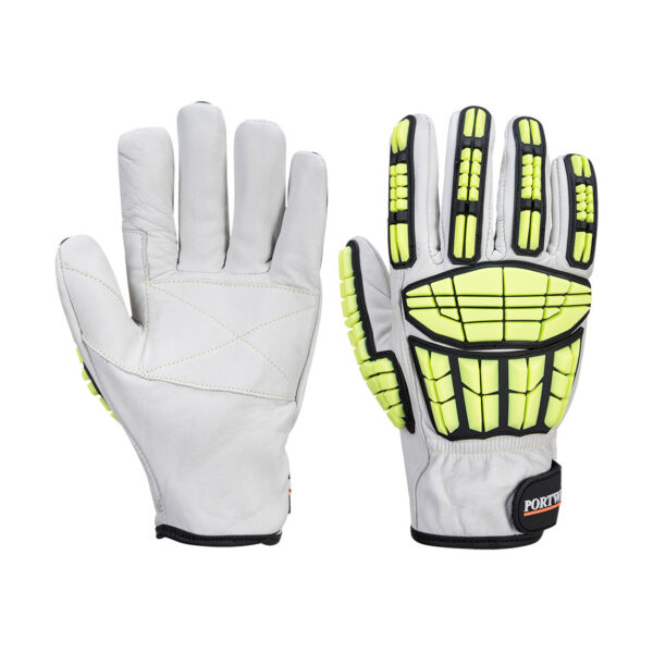A745 - Impact F135 Cow Leather Lined Glove A6 Gray - Image 2