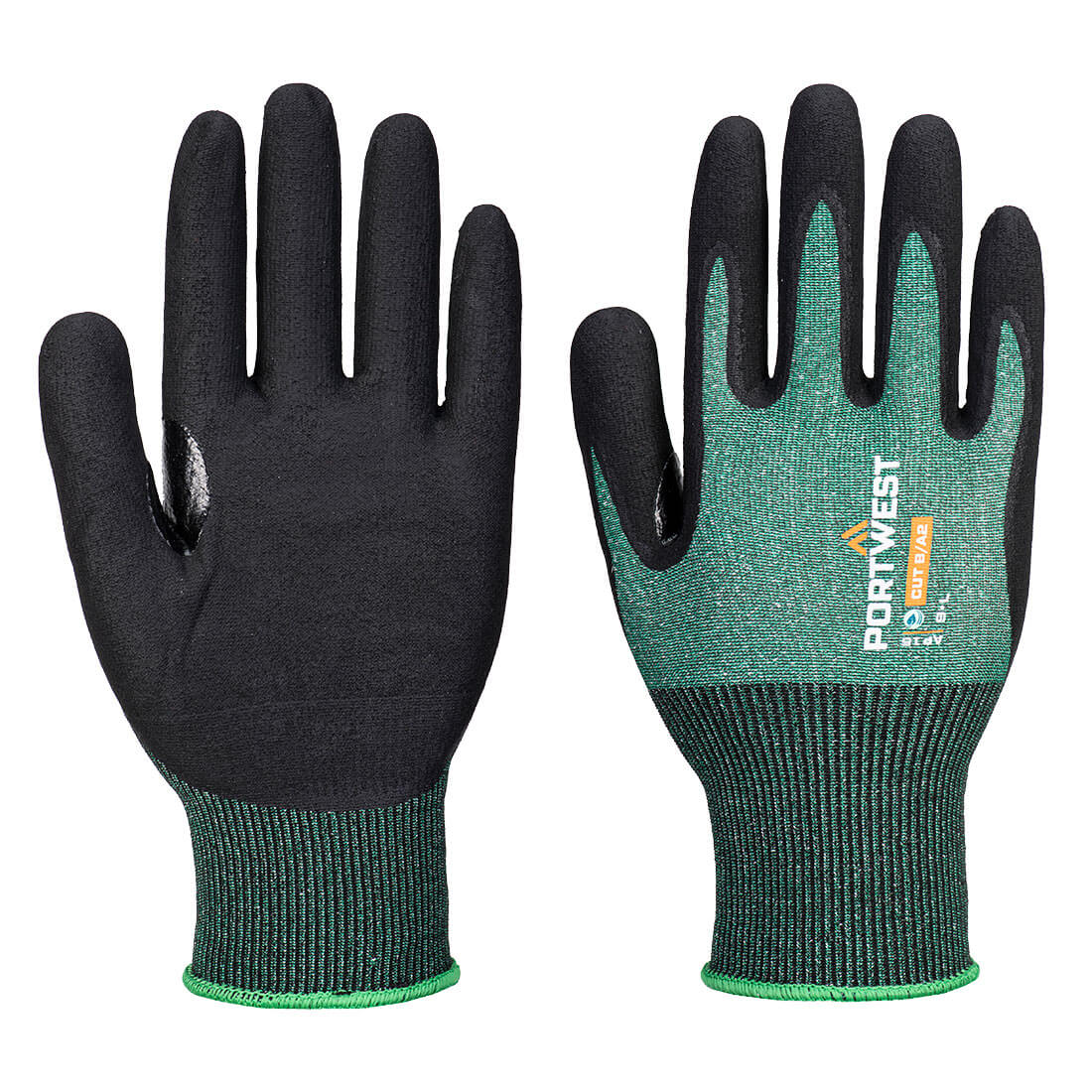 AP15 - SG Cut B18 Eco Nitrile Glove A2 - (Pk12) Green/Black - Image 2