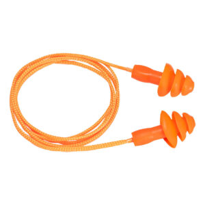 EP04 - Reusable Corded TPR Ear Plugs (50 pairs) Orange