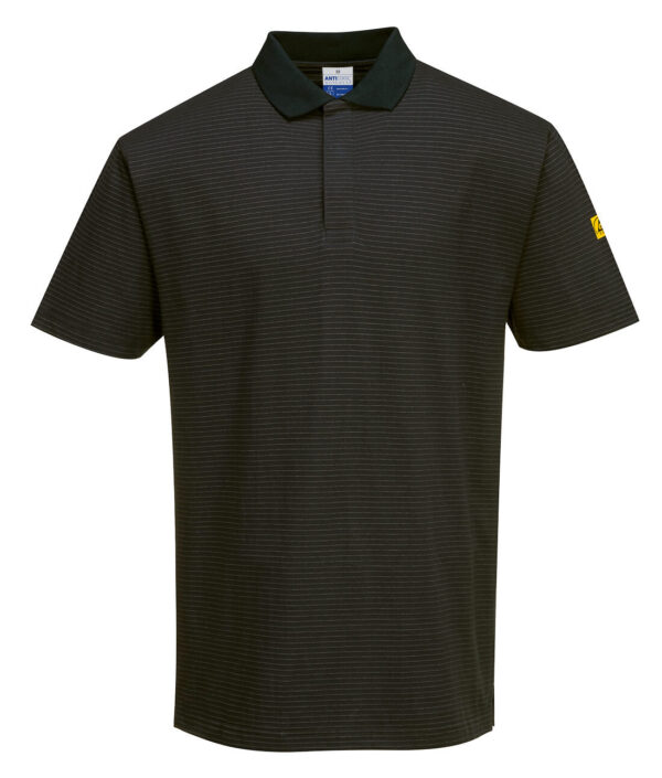AS21 - Anti-Static ESD Polo Shirt S/S Black