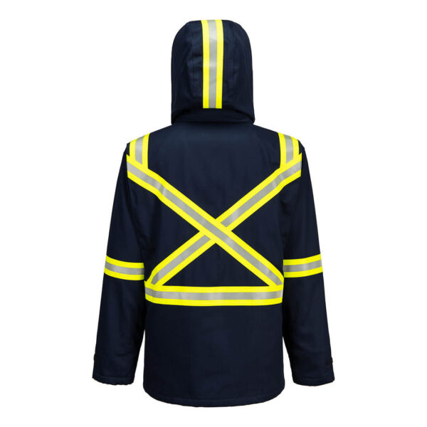 FR610 - Bizflame Work Insulated FR Parka Navy - Image 2