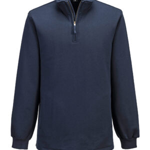 FR726 - Bizflame Knit 1/4 Zipper FR Sweatshirt Navy